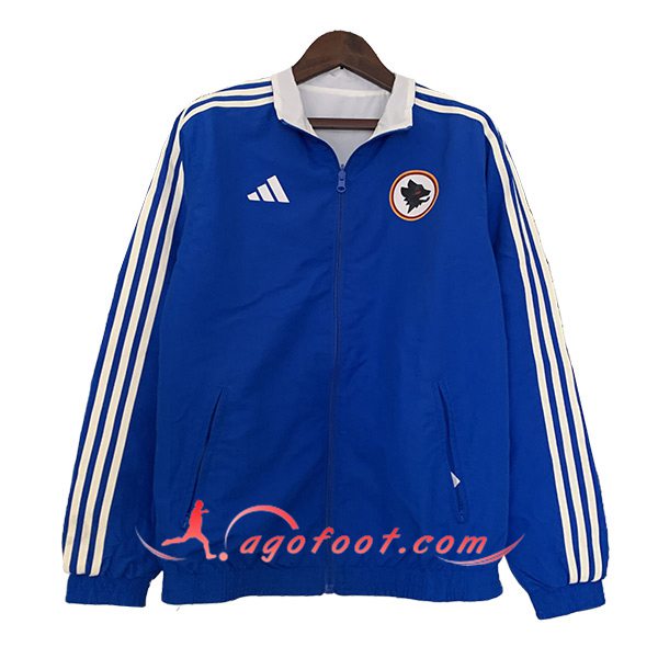 Coupe-Vent AS Roma Bleu/Blanc 2023/2024