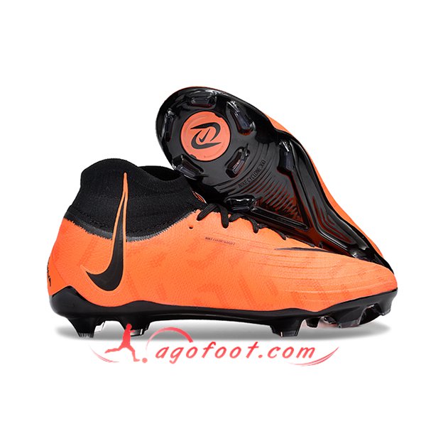 Nike Chaussures de Foot Phantom Luna Elite NU FG Orange/Noir