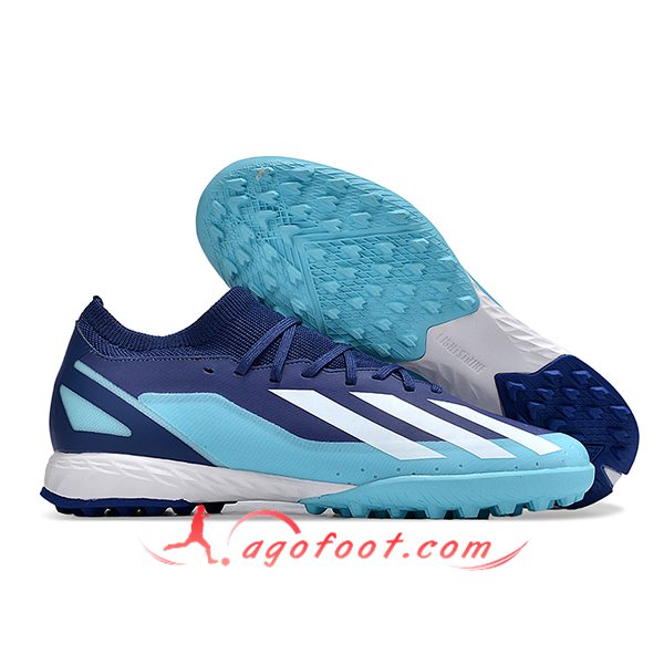 Adidas Chaussures de Foot X CRAZYFAST.3 TF BOOTS Bleu/Blanc
