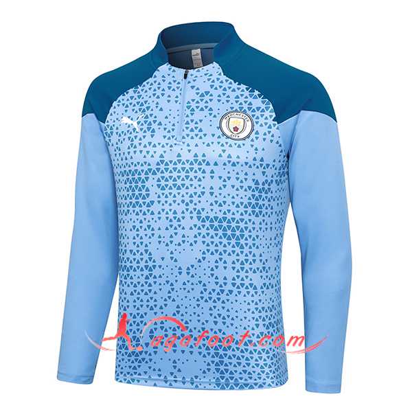 Sweatshirt Training Manchester City Bleu Clair 2023/2024 -03