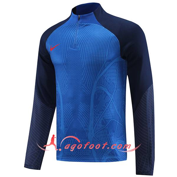 Sweatshirt Training Nike Bleu/Noir 2023/2024