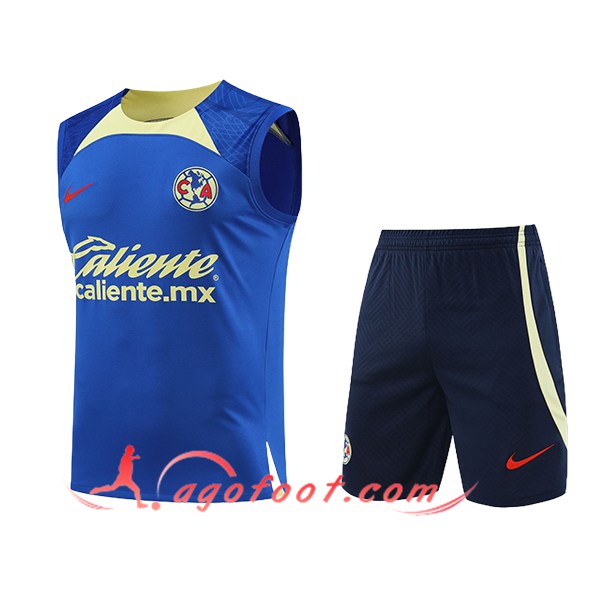 Ensemble Training Debardeur + Shorts Club America Bleu/Vert 2024/2025