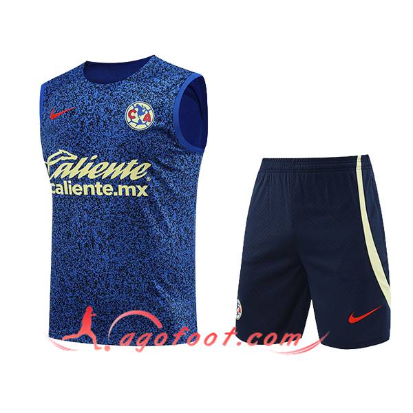 Ensemble Training Debardeur + Shorts Club America Bleu/Noir/Vert 2024/2025