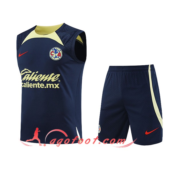 Ensemble Training Debardeur + Shorts Club America Bleu Foncé 2024/2025