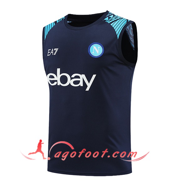 Ensemble Training Debardeur + Shorts SSC Naples Bleu Foncé 2024/2025