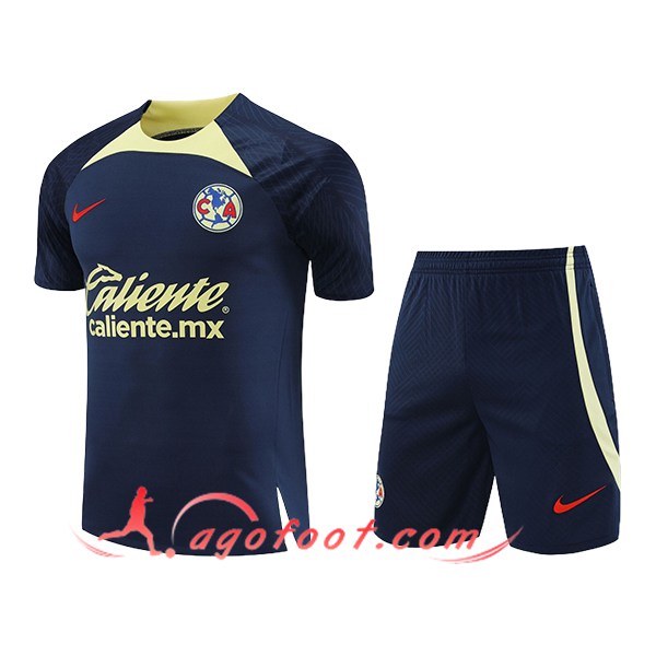 Ensemble Training T-Shirts + Shorts Club America Bleu Foncé 2024/2025