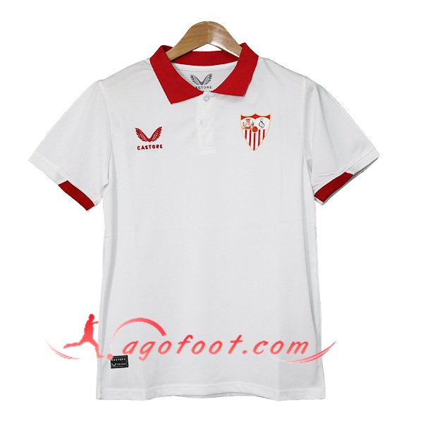 Polo Foot Seville Blanc/Rouge 2023/2024