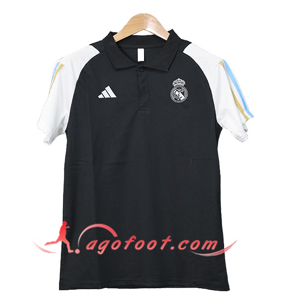 Polo Foot Real Madrid Noir/Blanc 2023/2024