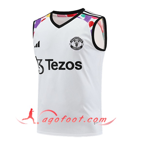 Training Debardeur Manchester United Blanc/Noir 2024/2025