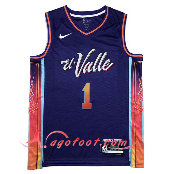 Maillot Phoenix Suns (BOOKER #1) 2023/24 Pourpre/Orange