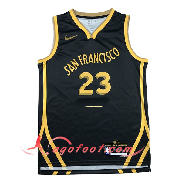 Maillot Golden State Warriors (GREEN #23) 2023/24 Noir/Jaune -02