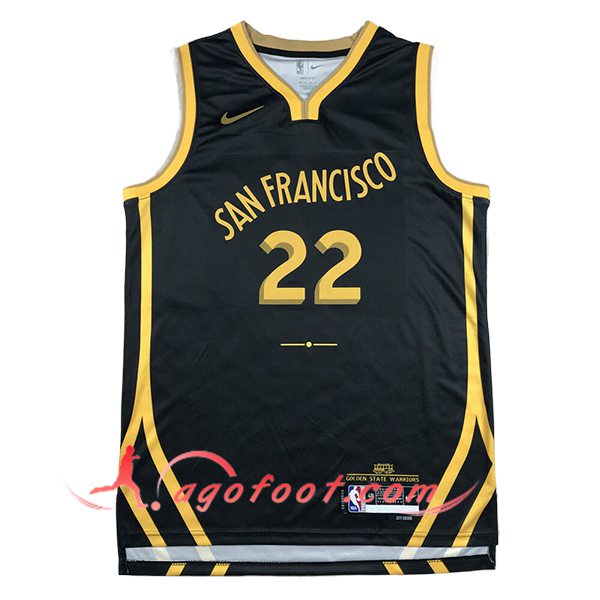 Maillot Golden State Warriors (WIGGINS #22) 2023/24 Noir/Jaune