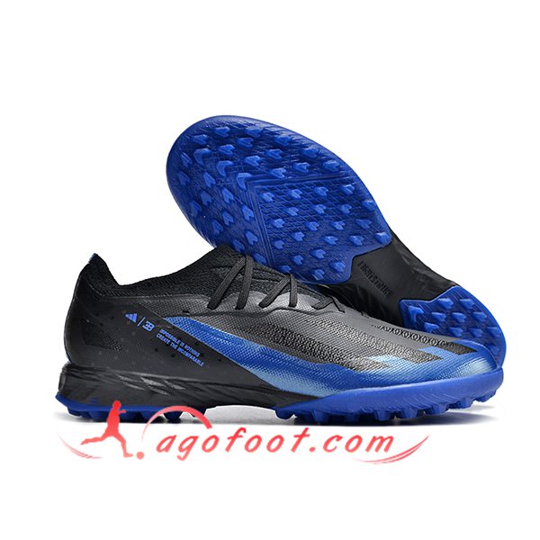 Adidas Chaussures de Foot X CRAZYFAST.1 TF BOOTS Noir/Bleu