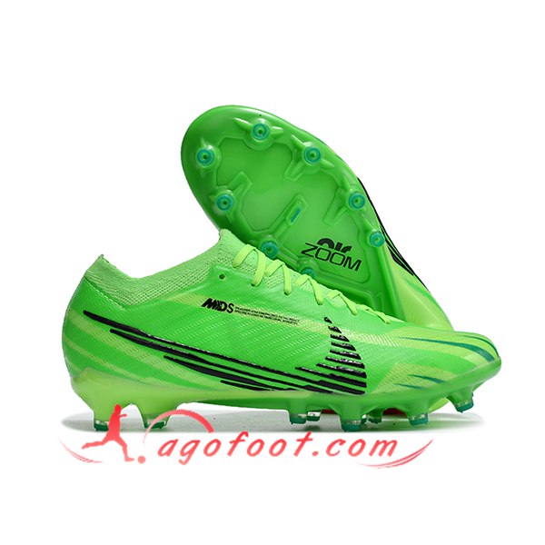 Nike Chaussures de Foot Air Zoom Mercurial Vapor XV Elite AG Vert/Noir