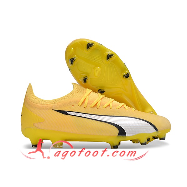 PUMA Chaussures de Foot Ultra Ultimate FG Jaune/Blanc/Noir