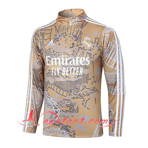 Sweatshirt Training Real Madrid Brun/Gris/Blanc 2023/2024