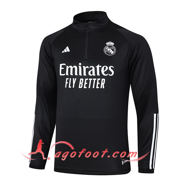 Sweatshirt Training Real Madrid Noir/Blanc 2023/2024