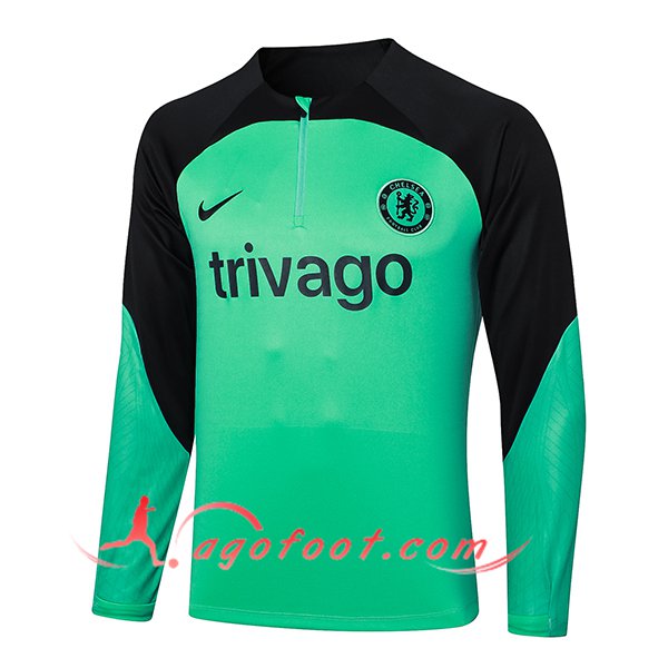 Sweatshirt Training FC Chelsea Vert/Noir 2023/2024