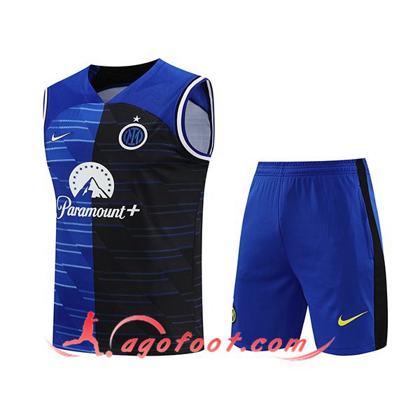 Ensemble Training Debardeur + Shorts Inter Milan Bleu/Noir 2024/2025