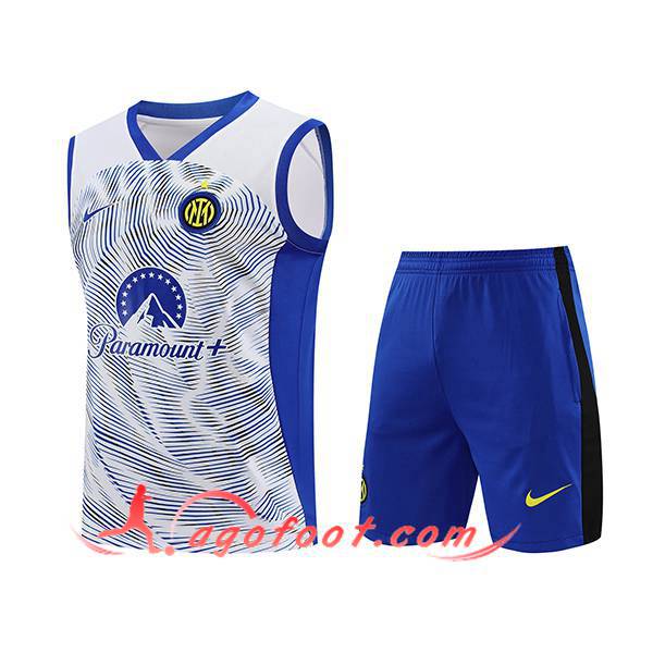 Ensemble Training Debardeur + Shorts Inter Milan Blanc/Bleu 2024/2025
