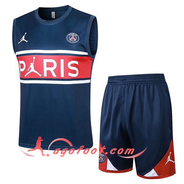 Ensemble Training Debardeur + Shorts Jordan PSG Bleu/Rouge 2024/2025