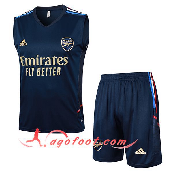 Ensemble Training Debardeur + Shorts Arsenal Bleu Foncé 2024/2025