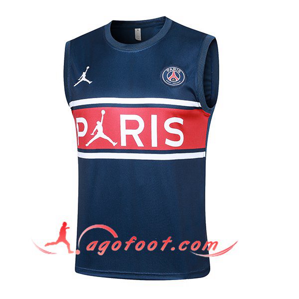 Training Debardeur Jordan PSG Bleu/Rouge 2024/2025