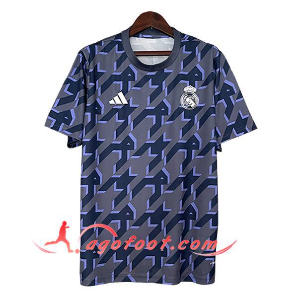 Training T-Shirts Real Madrid Gris/Bleu/Pourpre 2024/2025