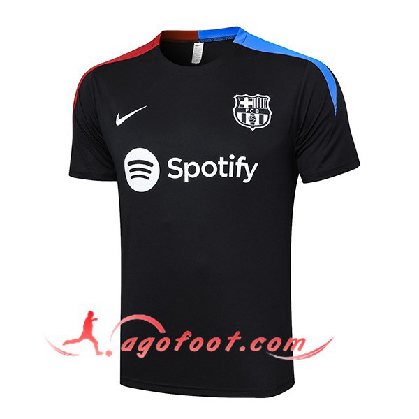 Training T-Shirts FC Barcelone Noir/Bleu/Rouge 2024/2025