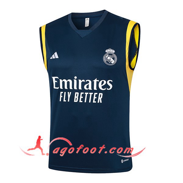 Training Debardeur Real Madrid Bleu/Jaune 2024/2025