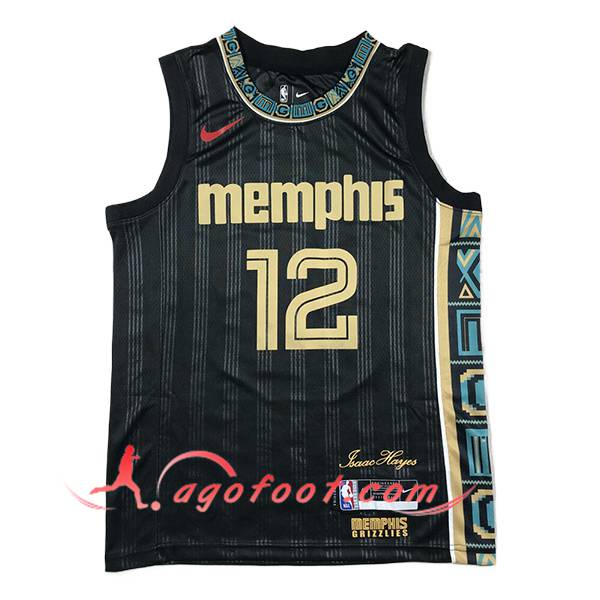 Maillot Memphis Grizzlies (MORANT #12) 2024/25 Noir/Brun