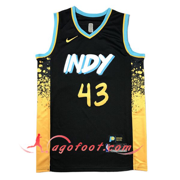 Maillot Indiana Pacers (SIAKAM #43) 2024/25 Noir/Jaune