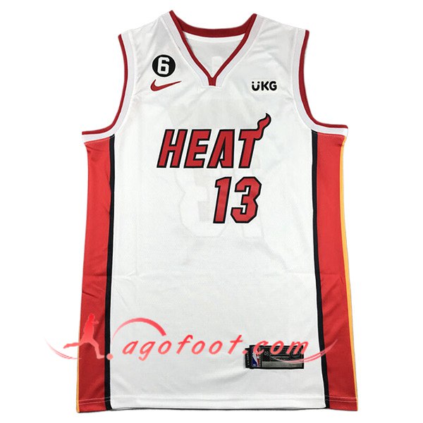 Maillot Miami Heat (ADEBAYO #13) 2024/25 Blanc/Rouge