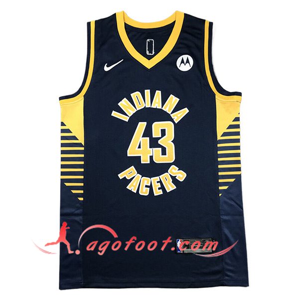 Maillot Indiana Pacers (SIAKAM #43) 2024/25 Noir/Jaune/Bleu