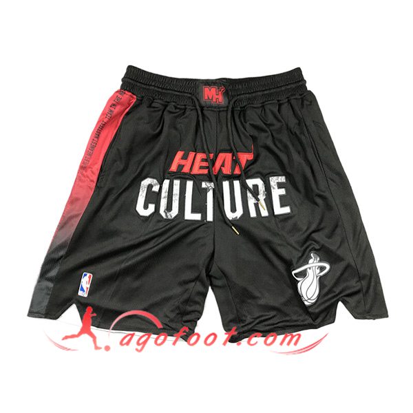 Shorts NBA Miami Heat 2024/25 Noir/Rouge