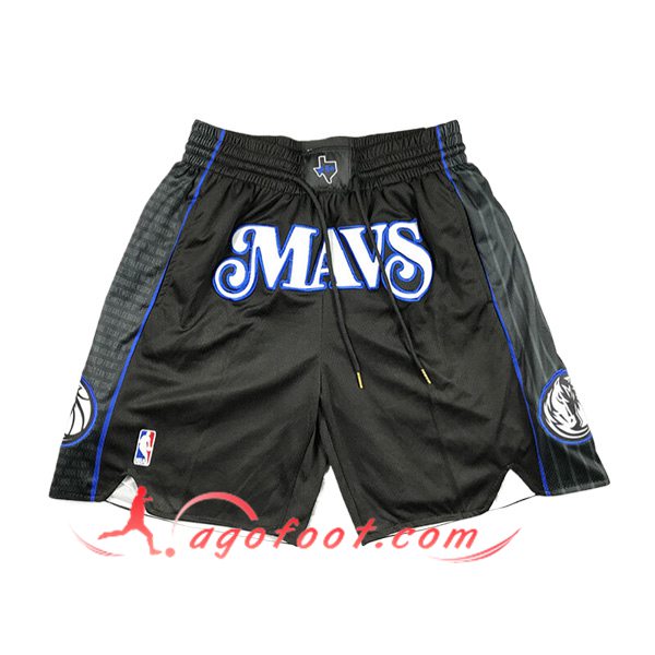 Shorts NBA Dallas Mavericks 2024/25 Noir/Bleu