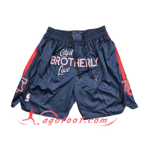 Shorts NBA Philadelphia 76ers 2024/25 Bleu/Rouge