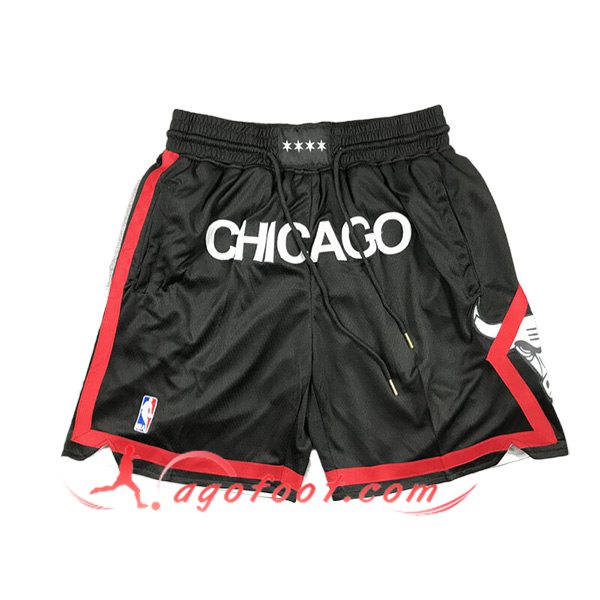 Shorts NBA Chicago Bulls 2024/25 Noir/Rouge/Blanc