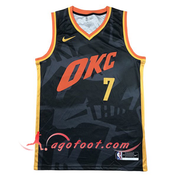 Maillot Oklahoma City Thunder (HOLMGREN #7) 2024/25 Noir/Rouge/Jaune
