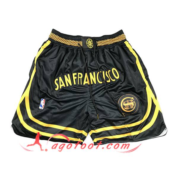 Shorts NBA Golden State Warriors 2024/25 Noir/Jaune