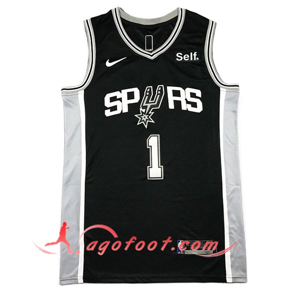 Maillot San Antonio Spurs (WEMBANYAMA #1) 2024/25 Noir/Gris/Blanc