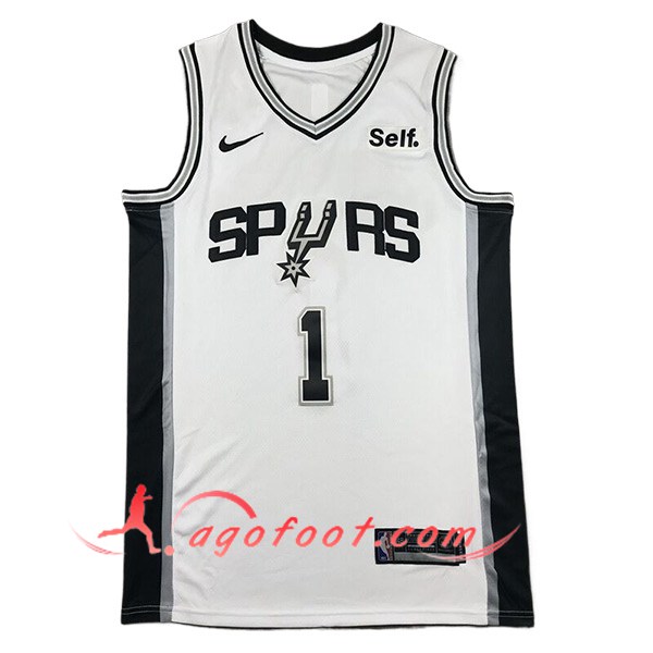 Maillot San Antonio Spurs (WEMBANYAMA #1) 2024/25 Blanc/Noir