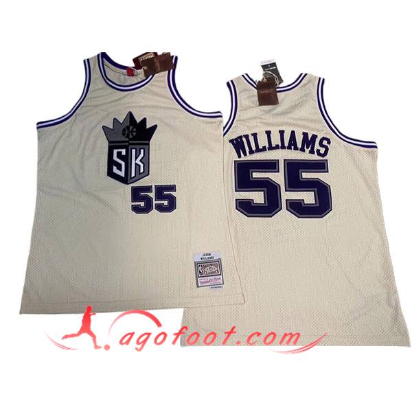 Maillot Sacramento Kings (WILLIAMS #55) 2024/25 Blanc/Bleu