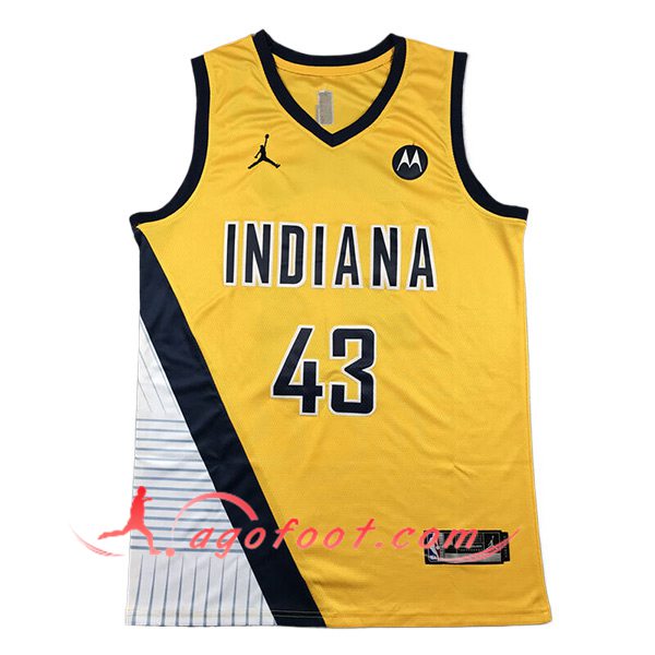 Maillot Indiana Pacers (SIAKAM #43) 2024/25 Jaune/Noir/Blanc