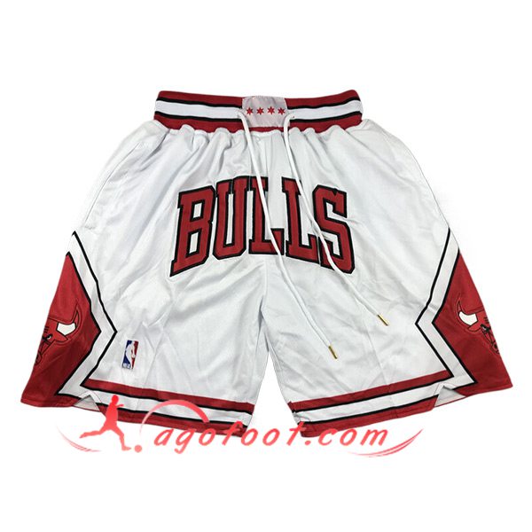 Shorts NBA Chicago Bulls 2024/25 Blanc/Rouge