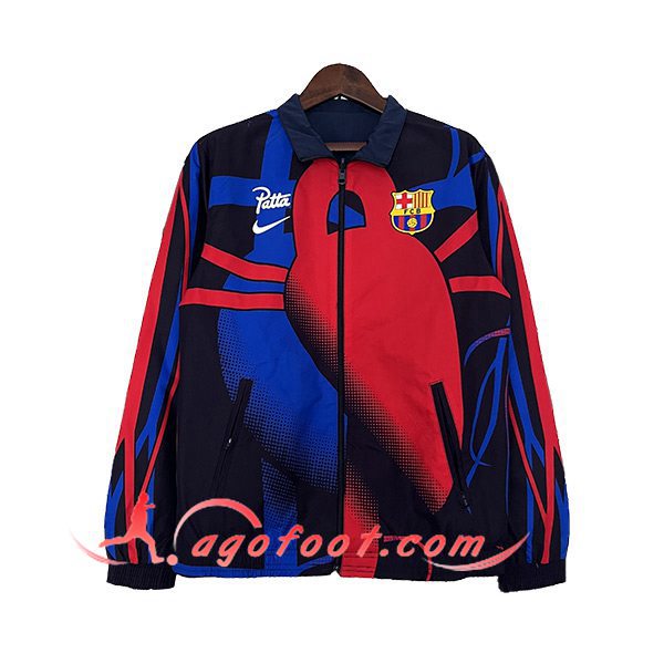 Coupe-Vent FC Barcelone Noir/Bleu/Rouge 2023/2024