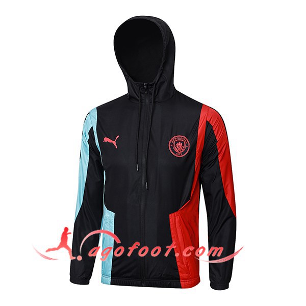 Coupe-Vent Manchester City Noir/Rouge/Bleu 2024/2025