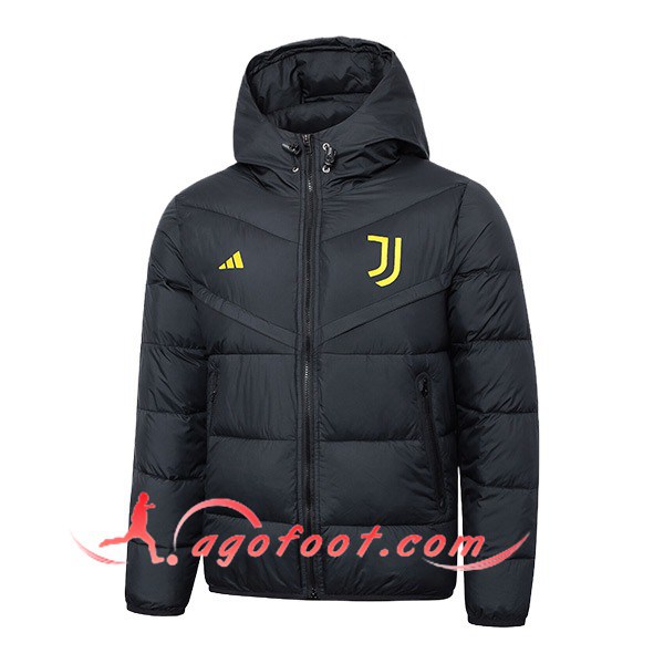 Nouveau Doudoune A Capuche Juventus Noir 2024/2025