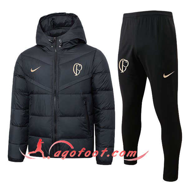 Ensemble Doudoune A Capuche Corinthians Noir 2024/2025
