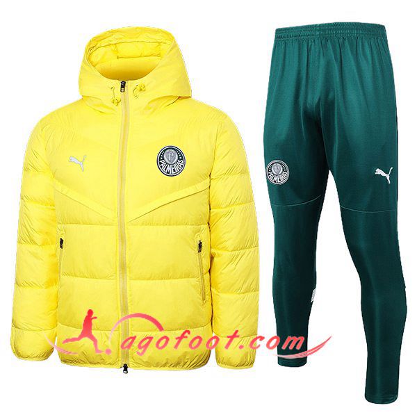 Ensemble Doudoune A Capuche Palmeiras Jaune 2024/2025